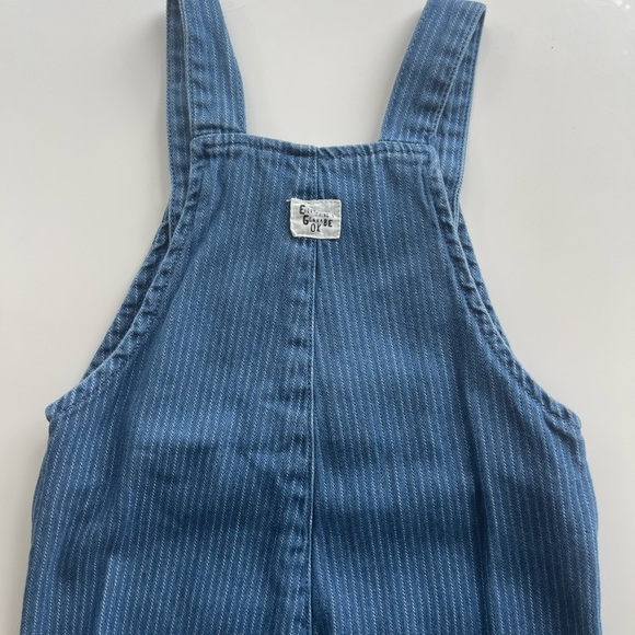 Zara Toddler Blue Denim Stripe Overalls - 3/4 - Picture 3 of 4